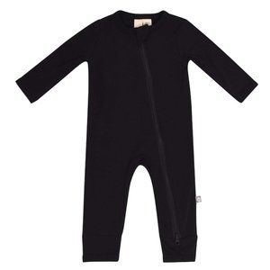 Kyte Baby Footless Zipper Romper in Black, 0-3m, Bamboo
